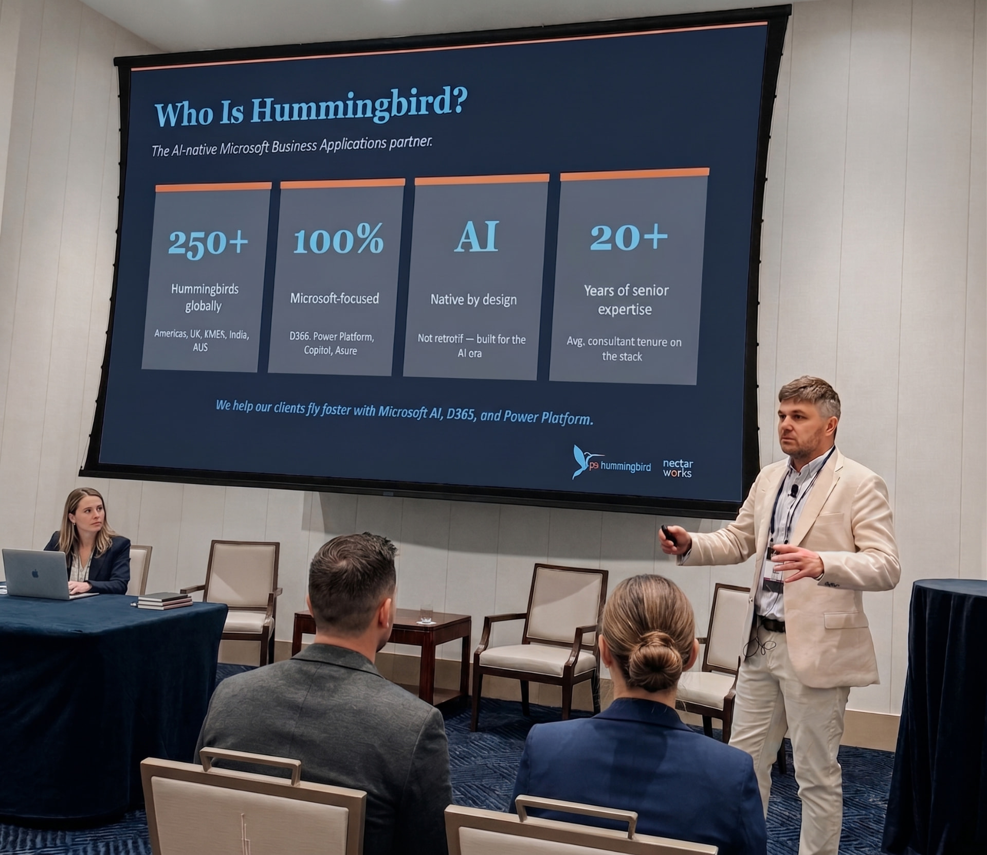 Hummingbird ai platform team at work