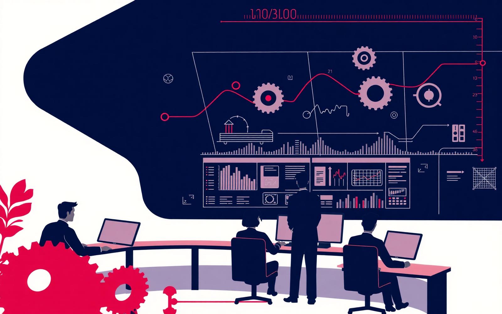Operational Transformation illustrated in the Hummingbird navy and ruby style