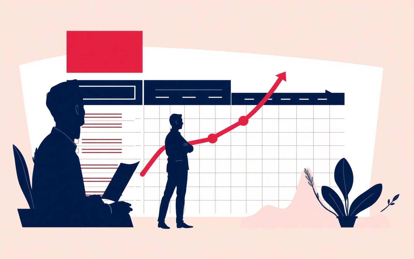 Revenue Transformation illustrated in the Hummingbird navy and ruby style